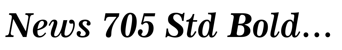 News 705 Std Bold Italic